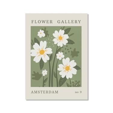 Imagem de Picasso Matisse Flor Bauhaus William Morris Arte de Parede Pintura em Tela Mercado de Flores Galeria Cartazes Impressões Modernas para Decoração de Sala de Estar (SKU1,8x30,5 cm = (20 x 30 cm), sem