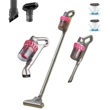 Imagem de Aspirador sem fio Bastão potente com 3 modos de sucção Tempo funcionamento prolongado Aspiradores ultraleves e ultra-silenciosos para casa Piso madeir