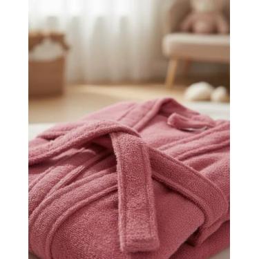 Imagem de Roupão Felpudo Infantil Quimono Atlântica Tamanho 8 Cor Dália - Tecela