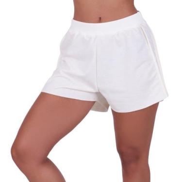 Imagem de Short Feminino Moletinho Shortinho Cós Alto Tendência Maya - NAKA MODA
