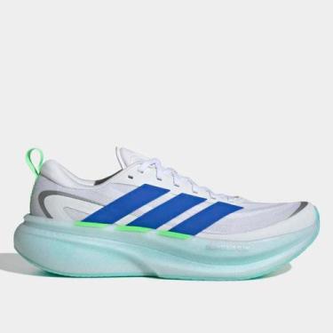 Imagem de Tênis Adidas Supernova Glide Masculino, Branco, Azul, 40