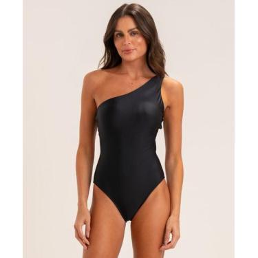 Imagem de Maiô Um Ombro Só Liso - APNEIA, Preto, M