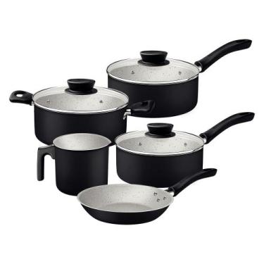 Imagem de Jogo de Panelas Antiaderente Linz Tramontina 5Pçs Preto, Unica