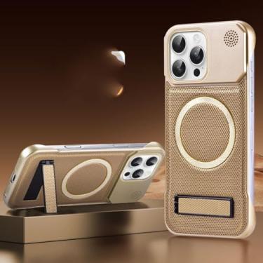 Imagem de Capa magnética fosca a laser para iPhone 17 Air 16 15 14 13 12 11 Pro Max Plus 17 Pro 16e com carregamento sem fio e efeito degradê arco-íris (para iPhone 13 Pro Max/3)