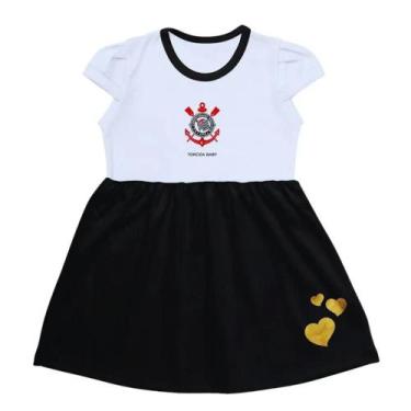 Imagem de Vestido Infantil Canelado Oficial Licenciado - CORINTHIANS, 4