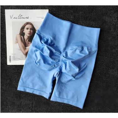 Imagem de Shorts de Yoga Feminino Cintura Alta - Sem Costura, Controle de Barrig
