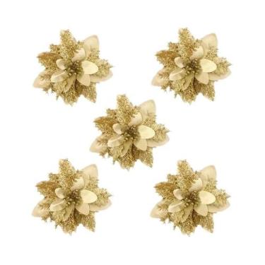 Imagem de Flores Artificiais Com Glitter De 14CM, 510 Peças, Decoração Para Árvo