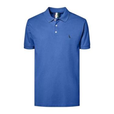 Imagem de Camisa Polo Reserva Piquet Classica Masculino Azul, GG, Blue