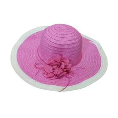 Imagem de Chapéu De Palha Feminino Com Detalhe Praia Verão Passeio - Lika Bijute