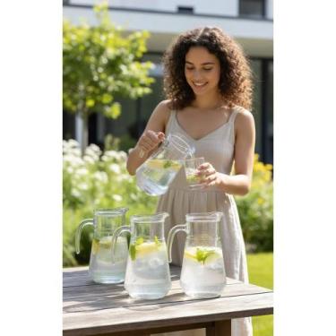 Imagem de Kit 6 Jarras Vidro 780ml Transparente P/ Bar e Restaurante - Congratul