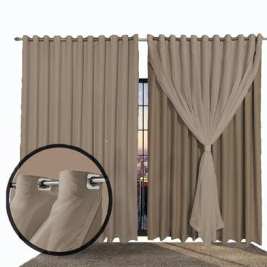 Imagem de cortina blackout Veneza em tecido blackout 5,50 x 2,50 preto - Bravin 