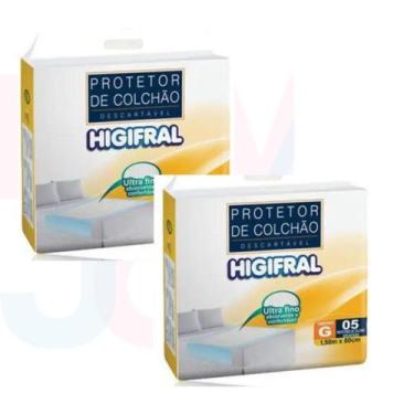 Imagem de Protetor De Colchão Descartável Higifral G 150x80cm  2 pacotes - 10 un