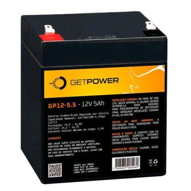 Imagem de Bateria Selada Getpower VRLA 12V 5,5Ah Estacionária