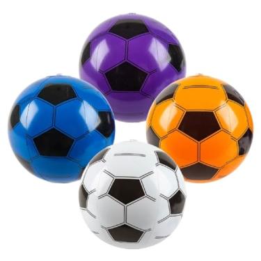 Imagem de Zugar Land Bola De Praia Esportiva Futebol 16" Inflada Em Cores Sortidas (4 Cores) Pacote Brinquedos Infláveis Para Festa)