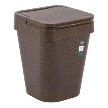 Imagem de Lixeira De Banheiro - 5 Litros - Tampa Basculante - Marrom