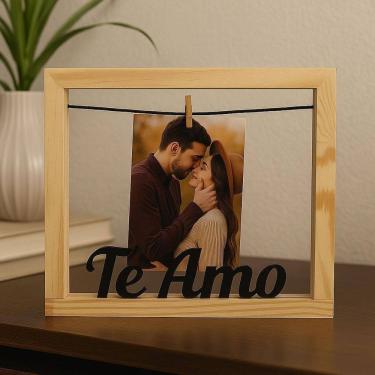 Imagem de Porta Foto Namorados Polaroid Te Amo Decoração Varal Enfeite