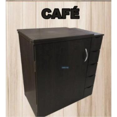 Imagem de Gabinete 5 gavetas Máquina Domestica+4 Rodinhas- CORES - Megamak, cafe