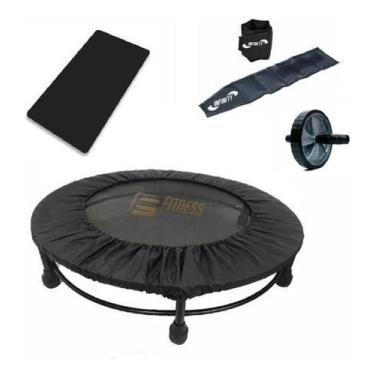 Imagem de Cama Elástica + Colchonete + Caneleira 5Kg + Rodinha +Capa - Infinity