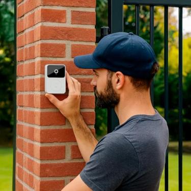 Imagem de Campainha Externa Interfone Inteligente Áudio Vídeo