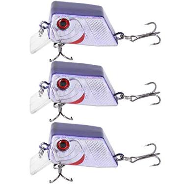 Imagem de 3 PCS Mini Isca de Forma Quadrada Exclusiva Simulação Artificial Isca Realista Equipamento de Pesca para Pescadores de Água Salgada de Água Doce Material ABS 40g 5 Opções de Cores (2#)