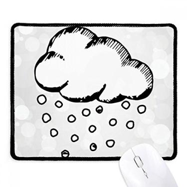 Imagem de Mouse pad Hailstone Cloudy pintado à mão, borda costurada, tapete de borracha para jogos