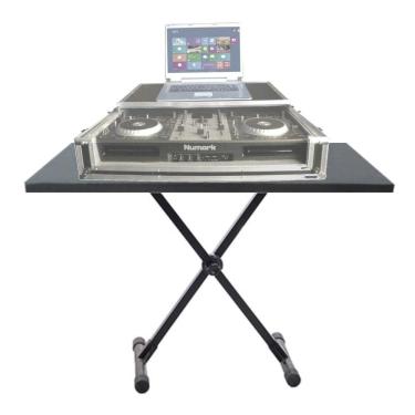 Imagem de Estante Apoio Suporte X Teclado Piano C/Bandeja Case Djs