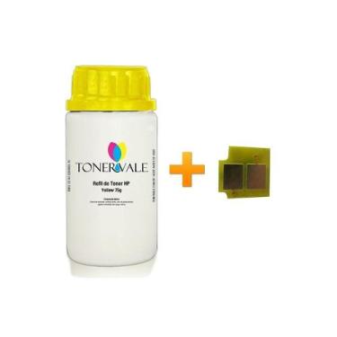 Imagem de Kit Toner Refil + Chip Toner TankFull Para HP 305A CE412A Yellow - HP 