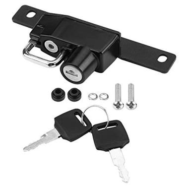 Imagem de Trava do capacete de motocicleta GRCFUMO, gancho de montagem de trava de capacete anti -roubo, trava de capacete de liga de alumínio com chaves para o modelo T Modelo 2017 a 2018