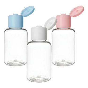 Imagem de 50 Frasco Pet 30 Ml Tampa Flip Top Lembrancinhas Alc Vermelh