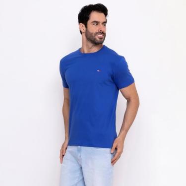 Imagem de Camiseta Masculina Básica Industrie com Bordado no Estilo Tommy Algodão Premium França-Masculino