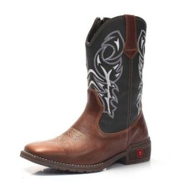 Imagem de Bota Texana Infantil Country Bico Quadrado Delegada-Masculino