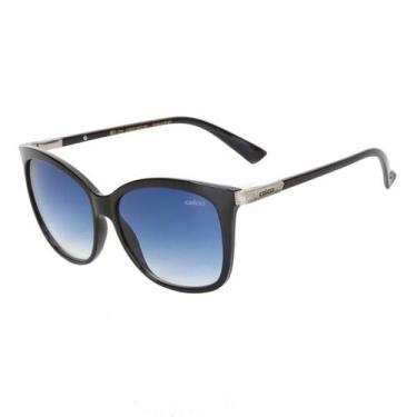Imagem de Óculos Solar Colcci Ella C0059a0286 Preto Brilho Lente Azul Degradê, P