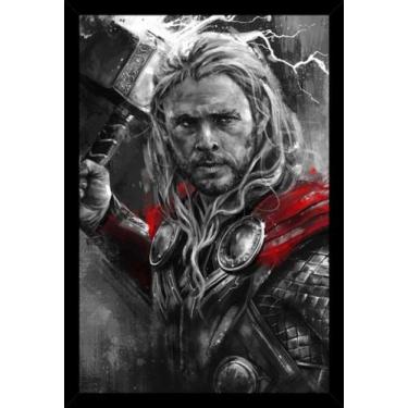 Imagem de Quadro Thor Ragnarok Marvel Artístico Moldura 42x29cm - Fanarte
