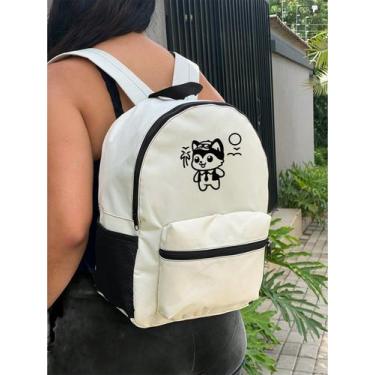 Imagem de Mochila Small CACHORRO NA PRAIA Bolsa Escolar Trabalho Viagem Mala Fac