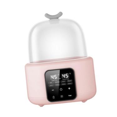 Imagem de Esquirla Aquecedor de mamadeiras para bebês, fórmula para bebês, controle de temperatura mais quente, portátil com lcd, aquecedor de garrafas para, Rosa