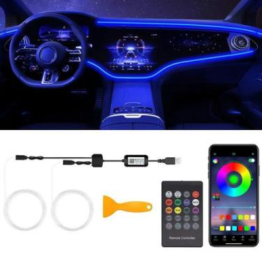 Imagem de Lâmpadas LED RGB para Interior de Carro QVEVDACAR - Controle Sem Fio