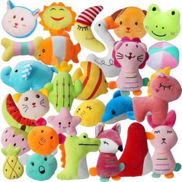 Imagem de Brinquedos de Pelúcia para Cães YUNKINGDOM - Pacote com 27 Brinquedos 