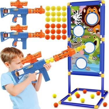 Imagem de Jogo de Tiro com 2 Blasters de Espuma KKONES - Para 2 Jogadores