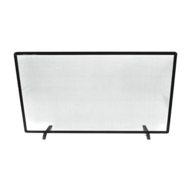 Imagem de Tela de Proteção para Lareira Reta Lisa 76x48 Artmill em Aço Preto Fosco