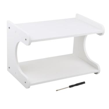 Imagem de Ioensy Suporte para xícaras de café, prateleira de armazenamento de cozinha, porta-tempero multifuncional, suporte de madeira para exibição de xícaras de, 30cm X 18cm X 19.5cm