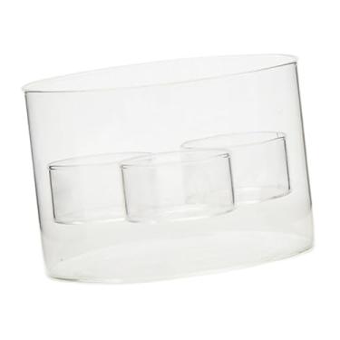 Imagem de Generic Suporte de vidro para velas decorativas, cilindro decorativo criativo para mesa de dia dos namorados, decoração de casa, M