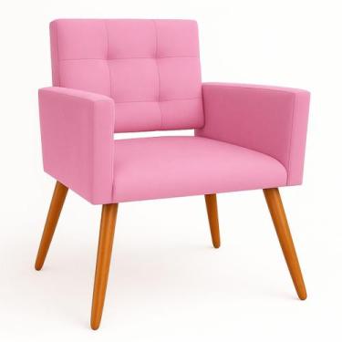 Imagem de Poltrona Para Sala Decorativa Mya Confortável Reforçada Suede - Divani