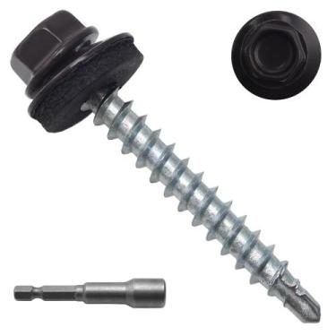 Imagem de Parafusos de telhado JEGONFRI 10 x 38 mm com lavadora EPDM 250 unidade