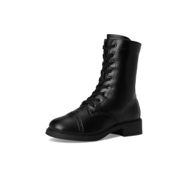 Imagem de Steve Madden Bota de combate Frankie (criança pequena) para meninas, Preto, 15