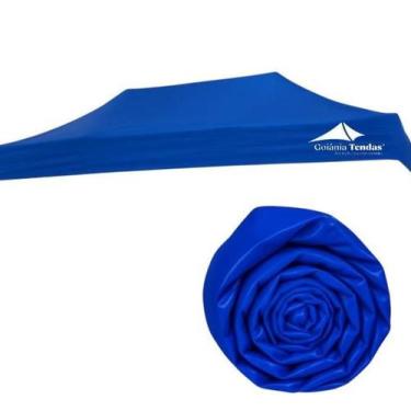 Imagem de Cobertura Tenda Sanfonada 6x3 pvc vinilica - Goiânia Toldos, Azul