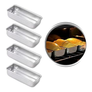 Imagem de 2X Kit 4 Assadeira Formas Pão Caseiro Bolo Inglês E Gelo N