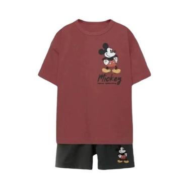 Imagem de Conjunto De Verão Para Crianças Com Estampa Do Mickey, Camiseta De Man