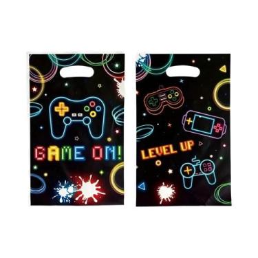 Imagem de Máquina de jogo de linha fluorescente PE saco de presente elegante bol