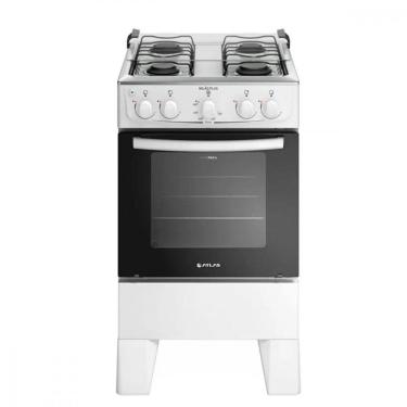 Imagem de Fogao 4 Bocas Preto com Mesa Inox Atlas Milao Plus Bivolt