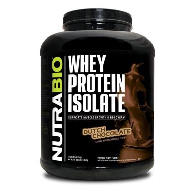 Imagem de Proteína em pó NutraBio 100% Whey Isolate Chocolate Holandês 2,27 kg-Unissex